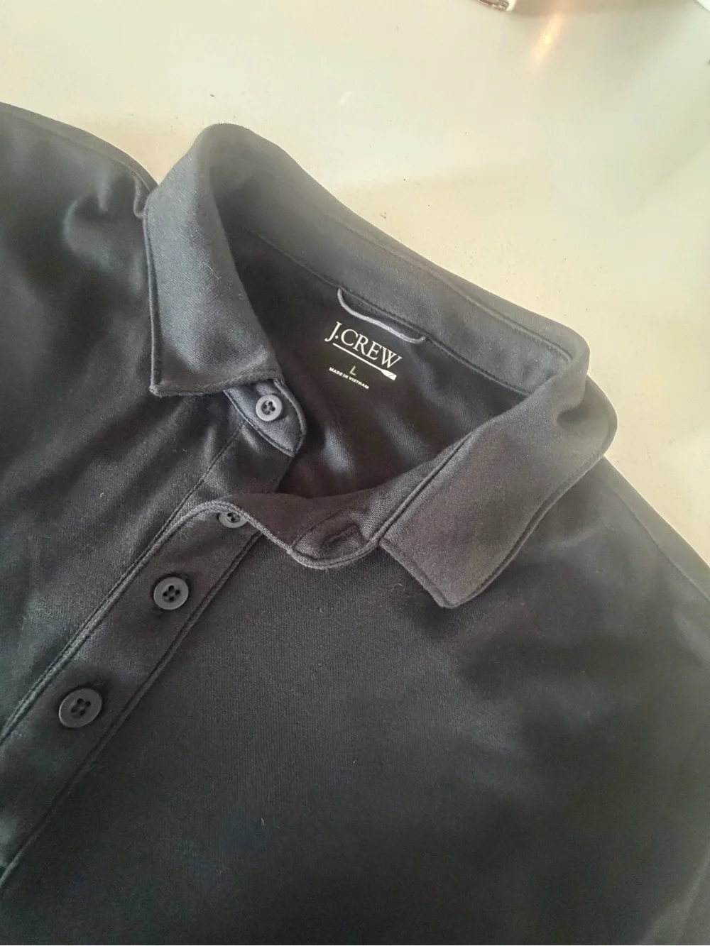 NWOT J.Crew Men’s Black Classic Polo